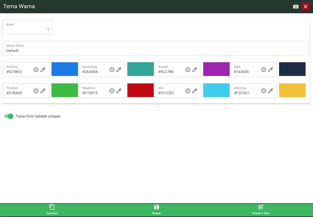 tema warna (Form)